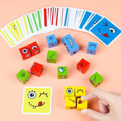 Clever Cubes Challenge (64 Funny Expression Cards)