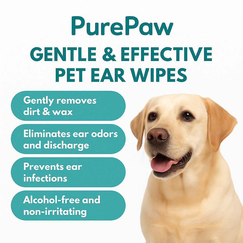 PurePaw™ Ear Wipes (50 Wipes/Container)