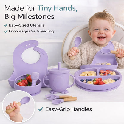 SafeScoop™ Silicone Baby Feeding Set (8-Pcs)