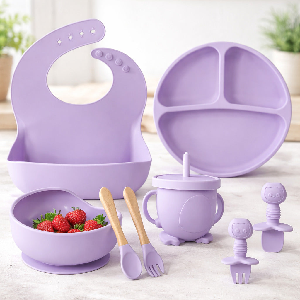SafeScoop™ Silicone Baby Feeding Set (8-Pcs)