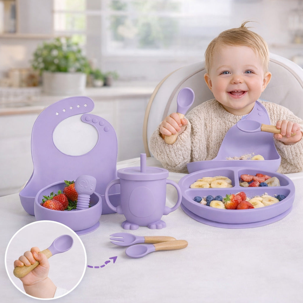 SafeScoop™ Silicone Baby Feeding Set (8-Pcs)